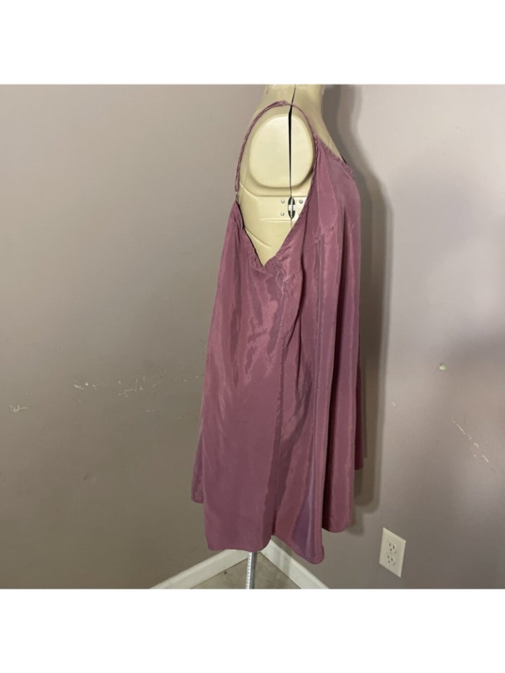 Athleta Calm Cool Casual Slip Dress Size 3XL Rose Pink Mini V-Neck Adjustable - Picture 4 of 10